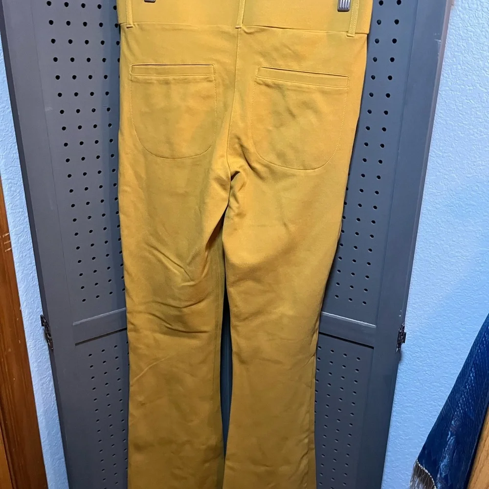 Betabrand Mustard Yellow Ponte Pants - Picture 4 of 7